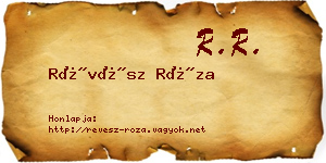 Révész Róza névjegykártya